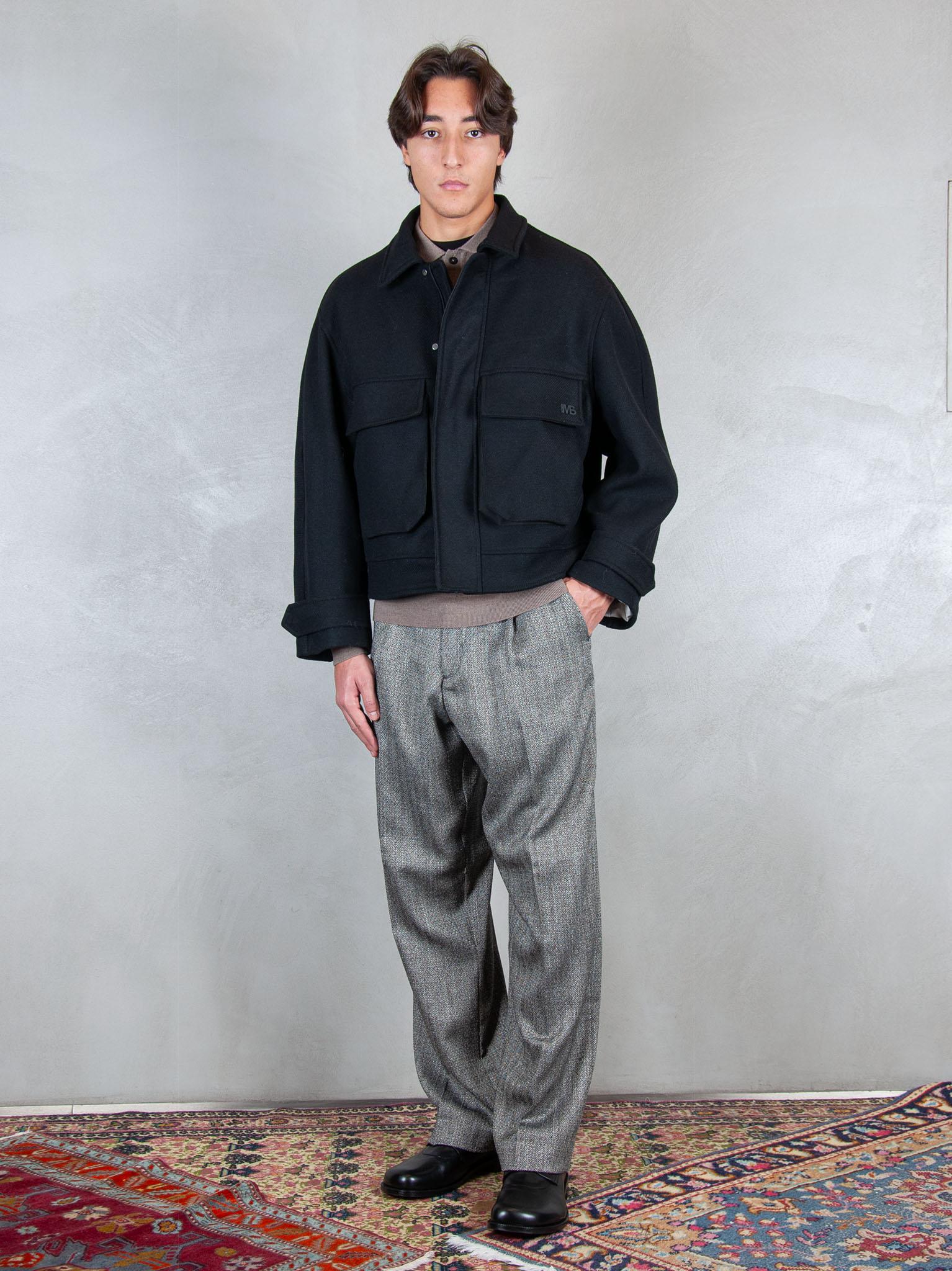 Overshirt GIU3566 NERO I'm Brain 