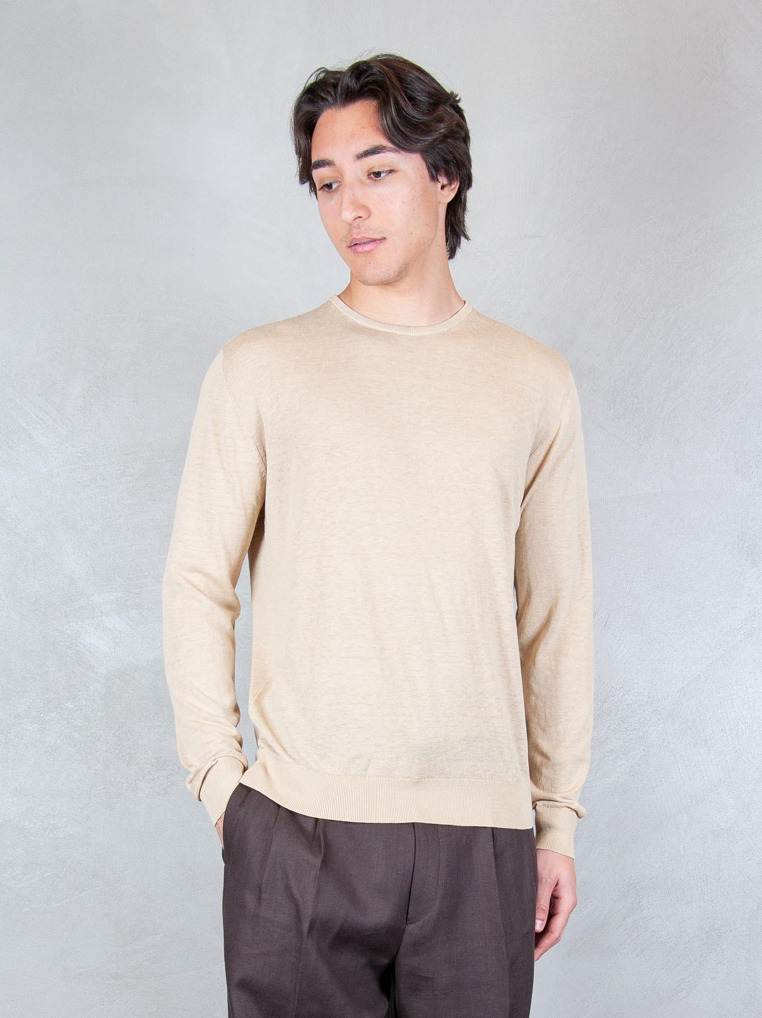 Seinse Maglia Girocollo Cotone e Seta ME3318 BEIGE Seinse 