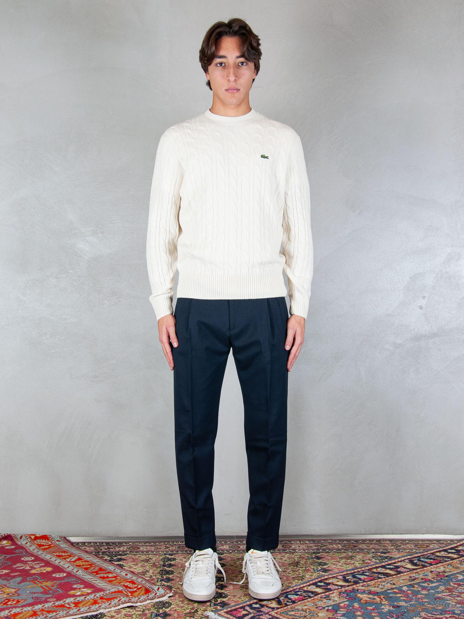 Lacoste Maglione girocollo a trecce AH2924 XFJ Lacoste 