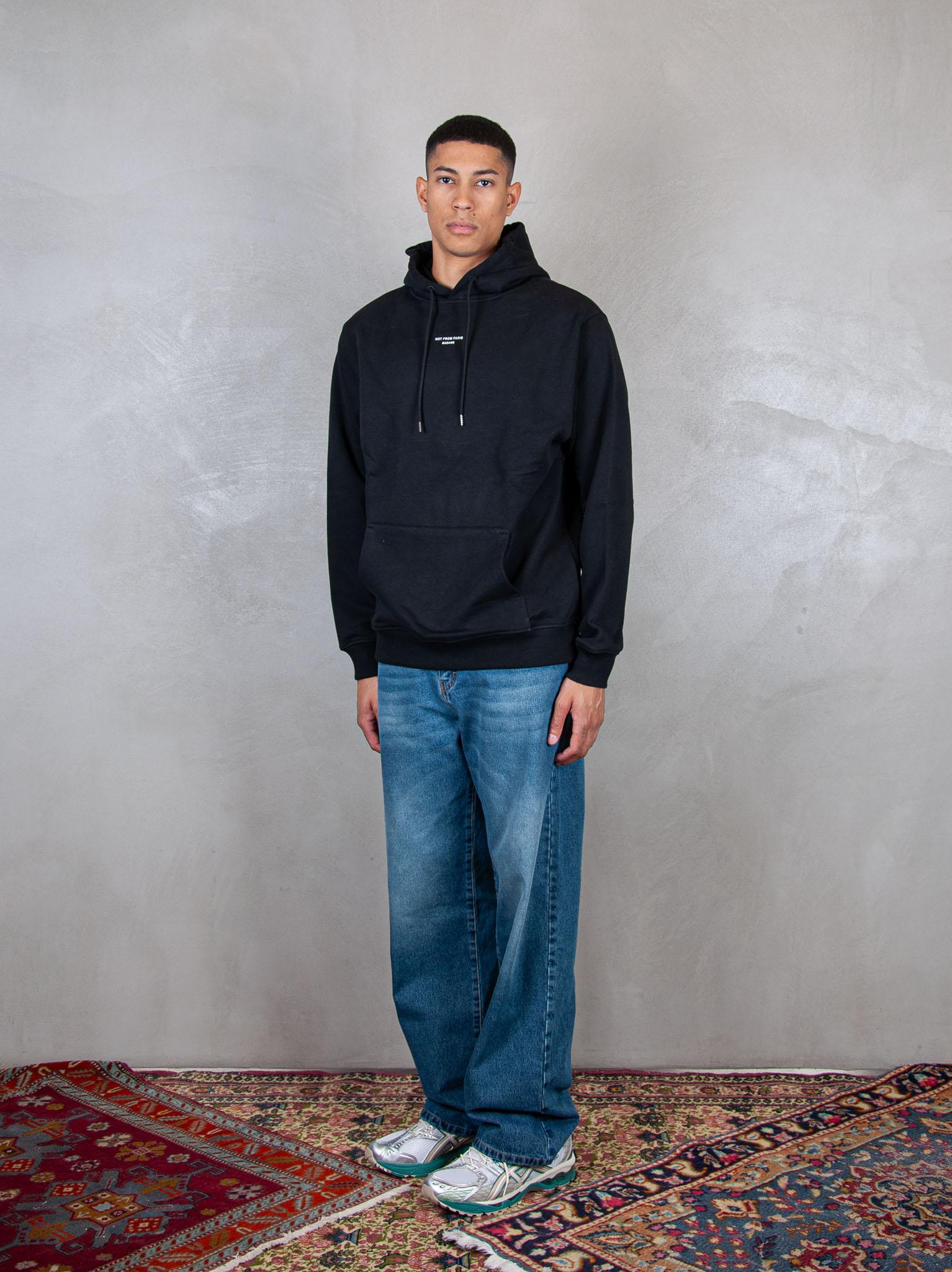 Drôle De Monsieur Felpa Hoodie Slogan HO161-CO127 BL Drôle De Monsieur 