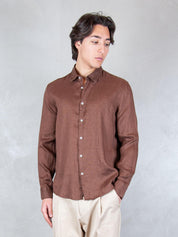 Seinse Camicia <BR/>Lino CE1081 MOKA Seinse 