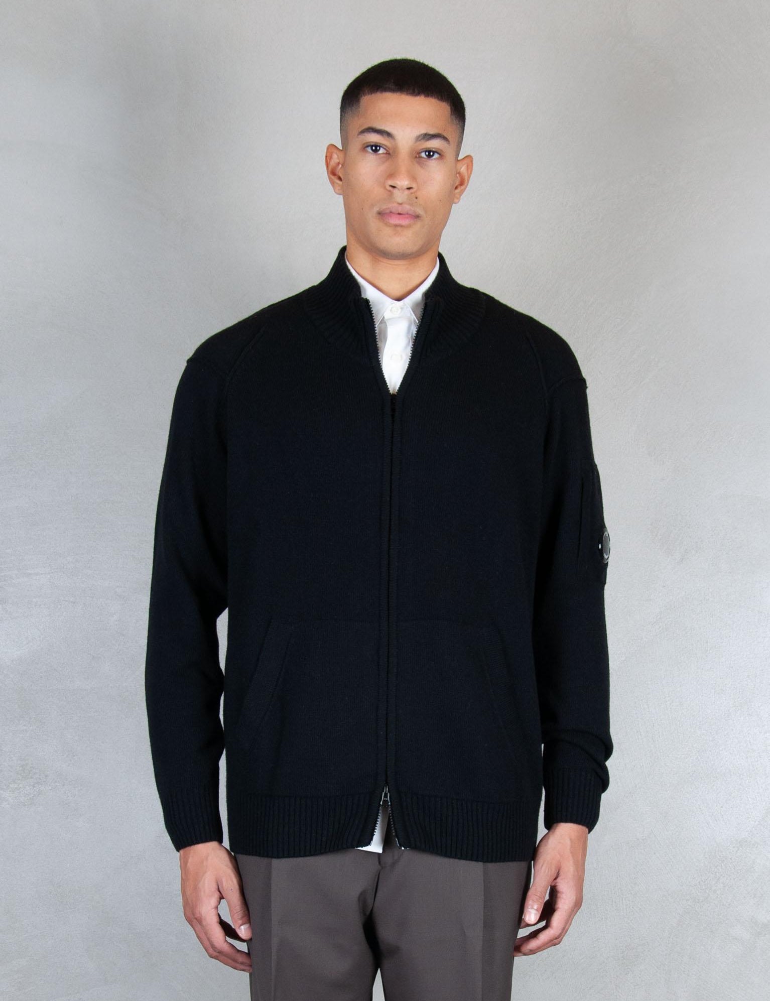 >Lambswool zip KN708A-110149A 999 C.P. company 