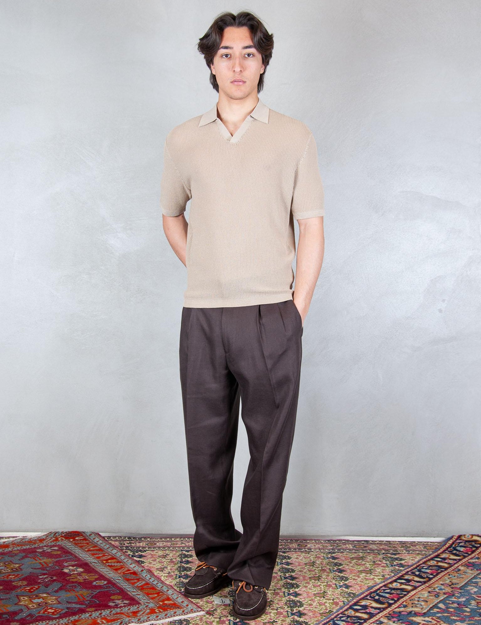 >Polo Capri Traforata ME3203 BEIGE Seinse 