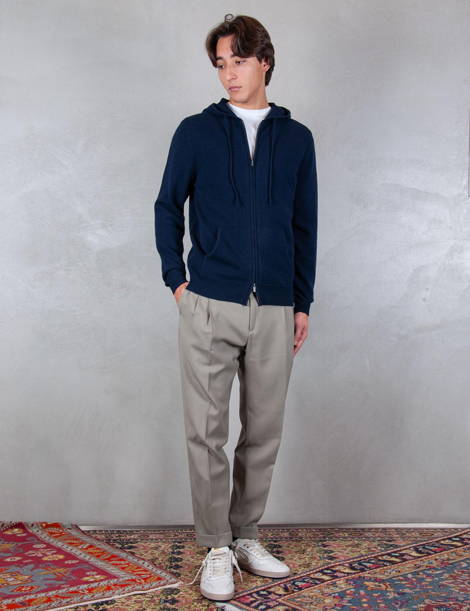 >Notting lambswool zip wool NOT0002 00063I MC2 St Barth 