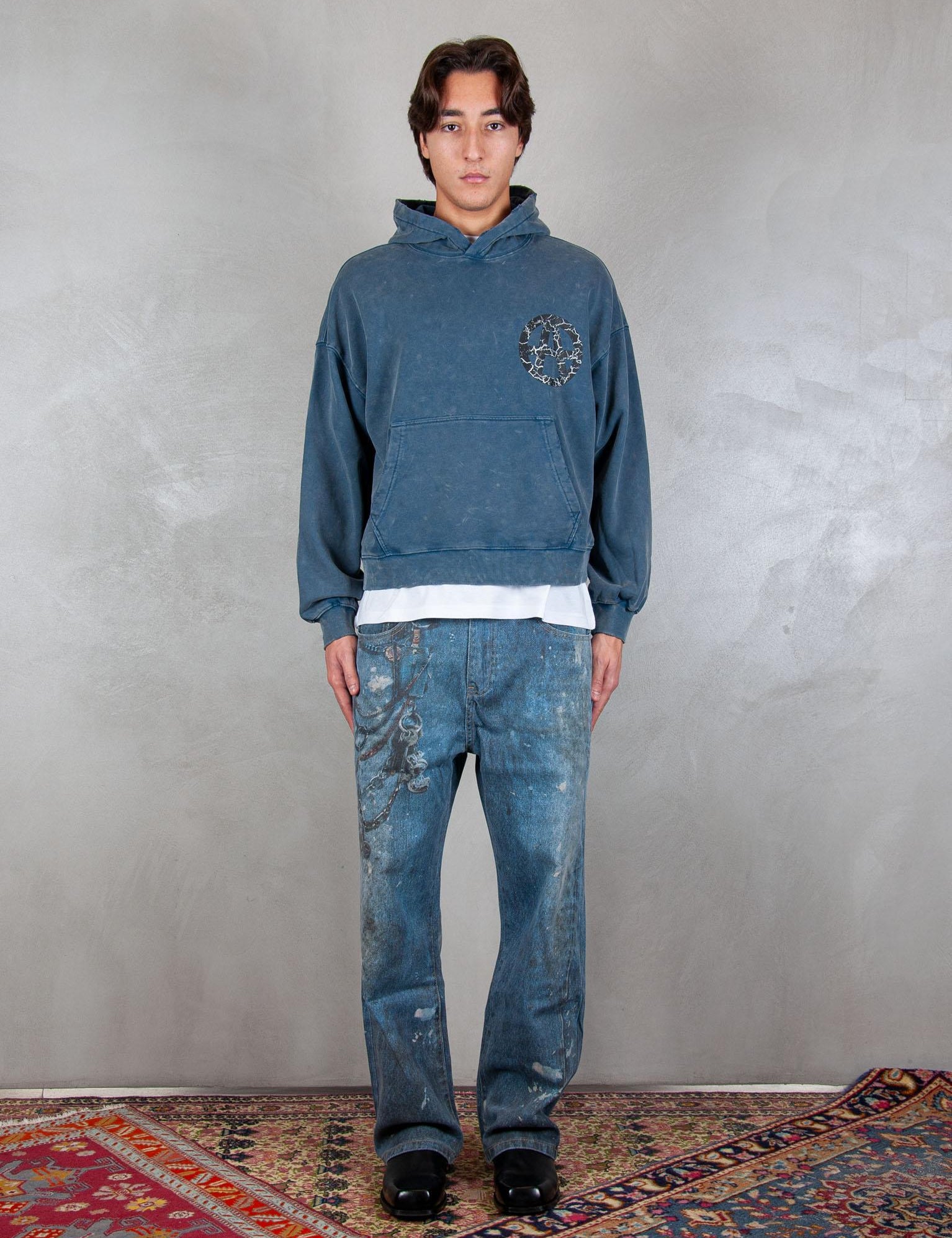 >Anarchy Hoodie ANARCHY HOODIE NAVY BLUE Acupuncture 