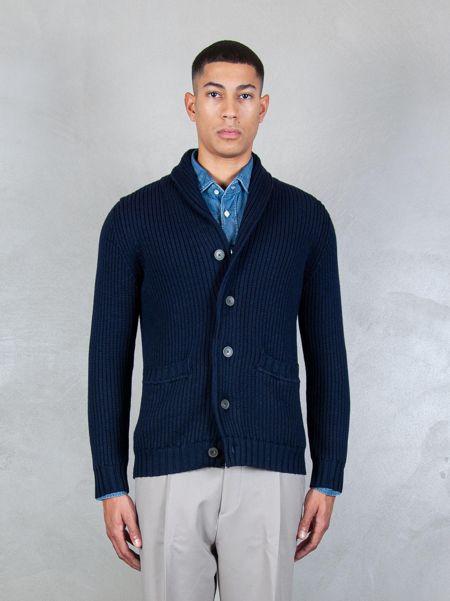 Luigi Gentile Maglia Cardigan Collo Sciallato LG1181 90 Luigi Gentile 