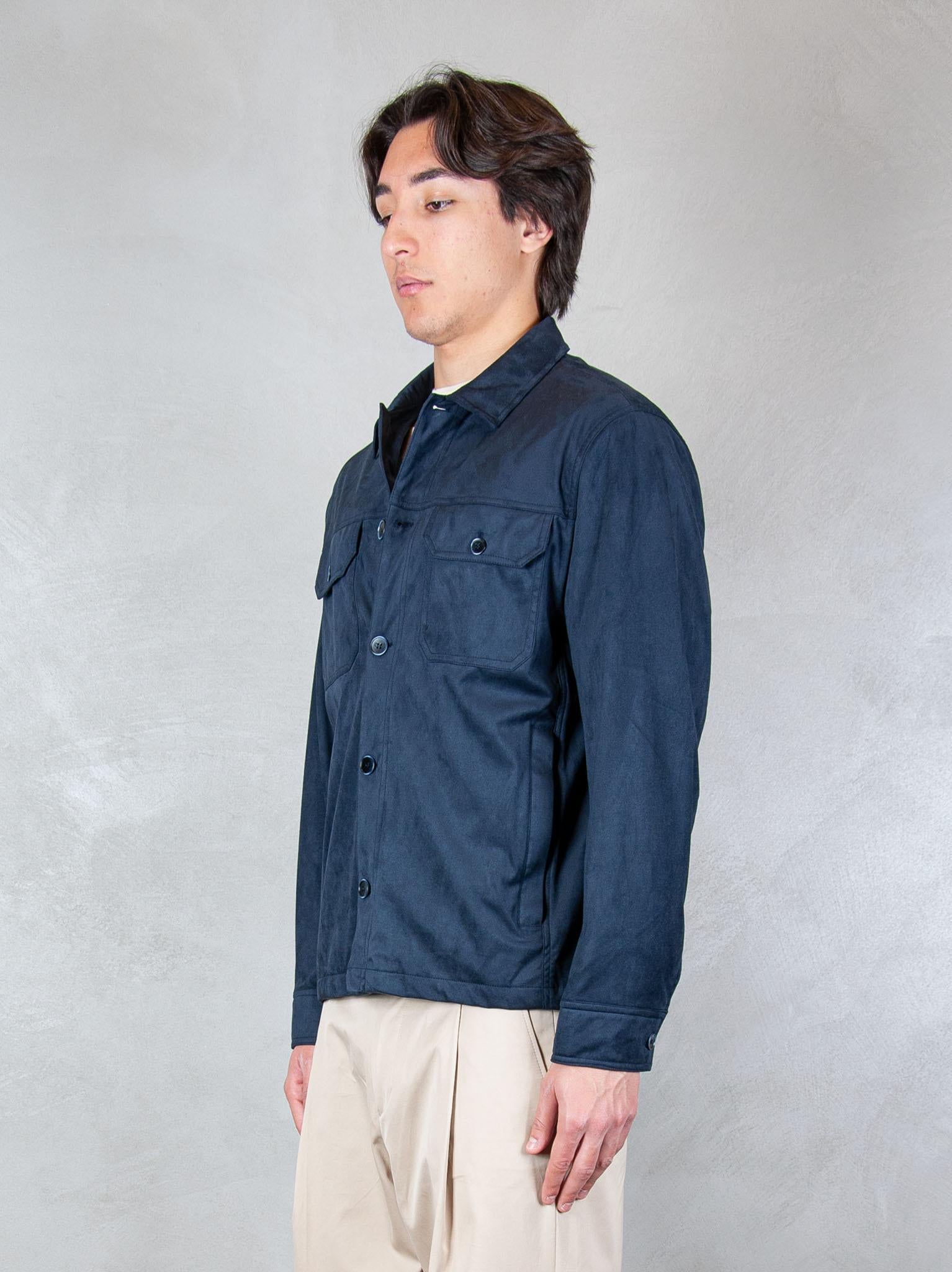 Seinse Giubbotto Camicia Ecopelle GBE1137 BLUE NAVY Seinse 