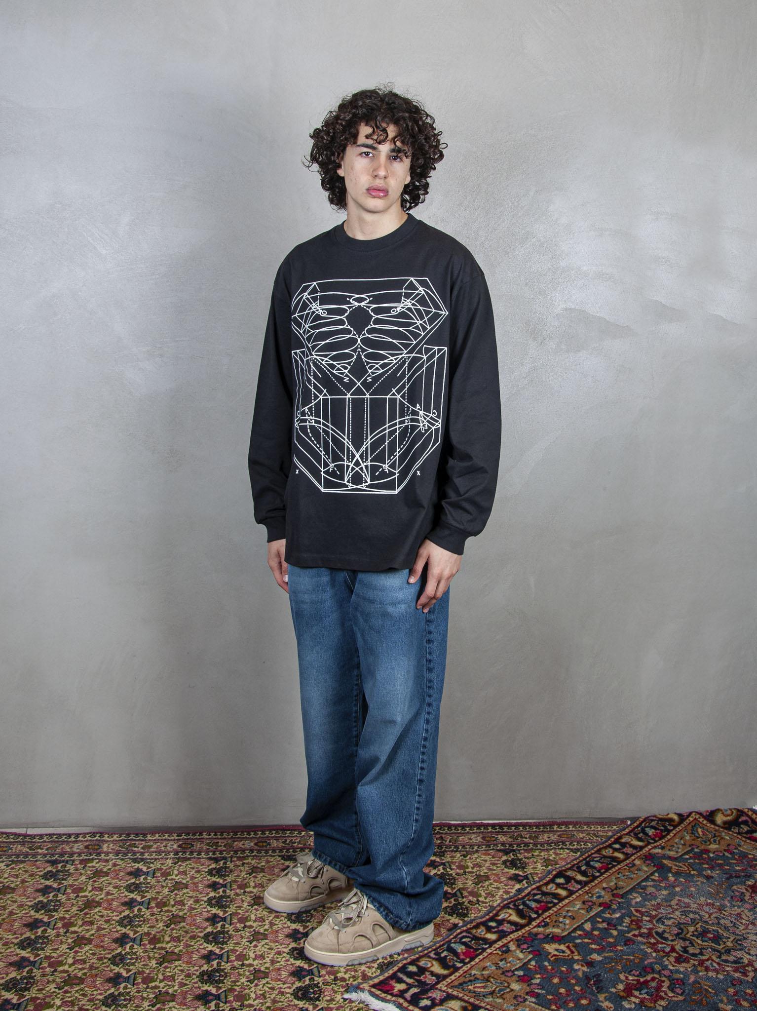 TTT T-Shirt Graph ls LS004 BLACK TTT 