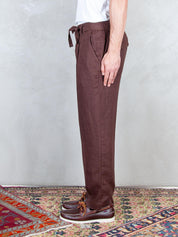 Seinse Pantaloni <BR/>Coulisse Lino PSE1527 MOKA Seinse 