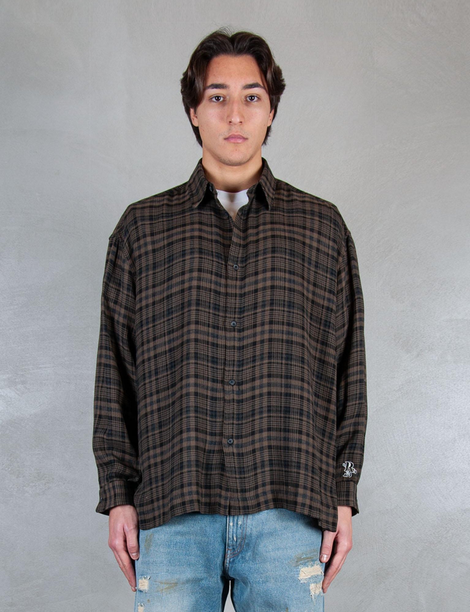 >Mauder shirt MAUDER CHECK BROWN Hi Five 