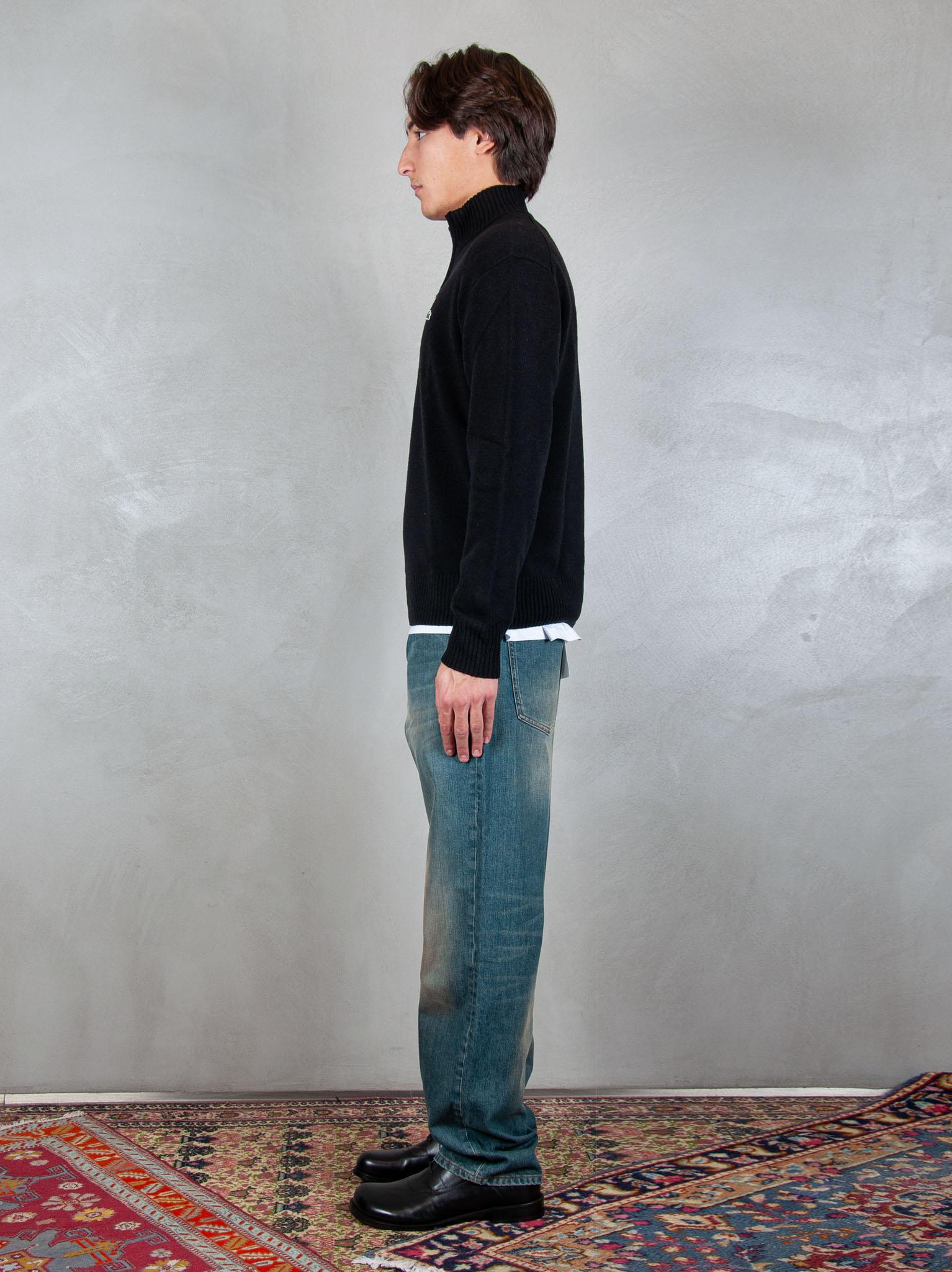 Lacoste Maglione half zip in lana cardata AH3052 031 Lacoste 