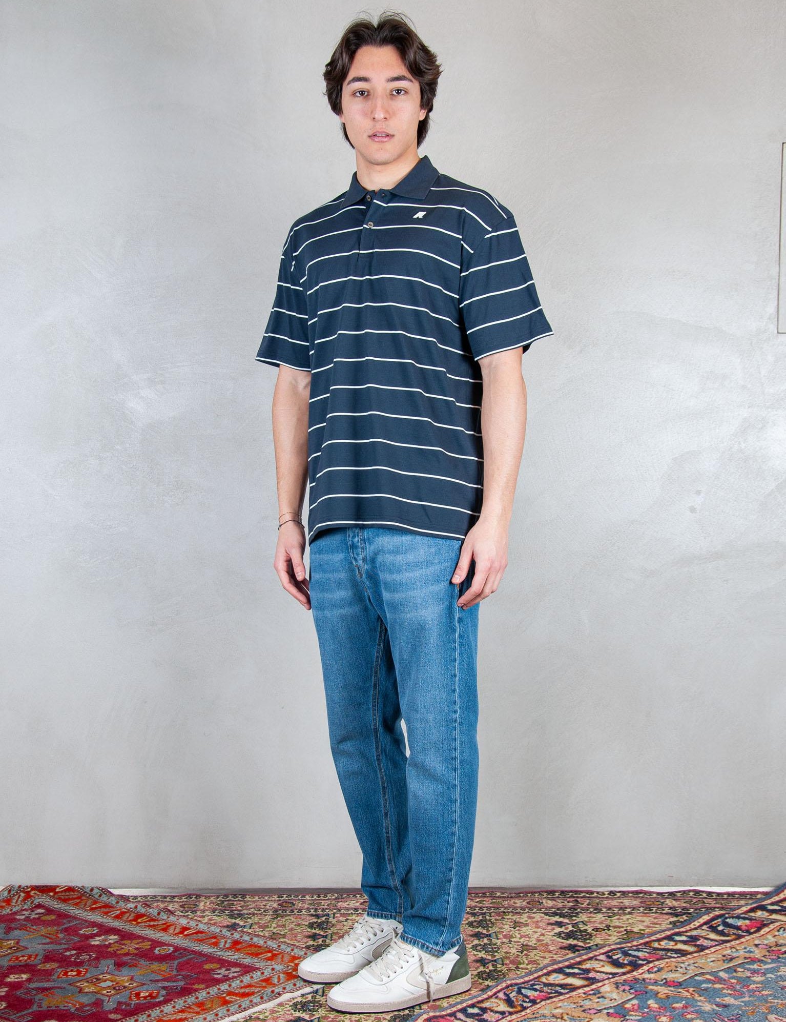 >Vic millerighe yarn dyed piquè K2145GW ALC K-Way 