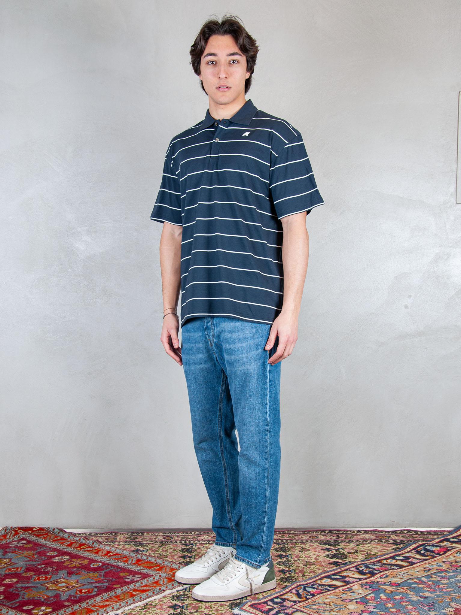 K-Way Polo  Vic millerighe yarn dyed piquè K2145GW ALC K-Way 