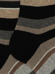 Calze lunghe uomo cotone nero righe multicolor AP103413 11765 Gallo 