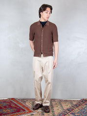 Seinse Maglia <BR/>Camicia Traforata ME3204 MOKA Seinse 