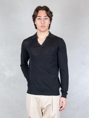 Seinse Maglia <BR/>Polo Capri Cotone e Seta ME3319 NERO Seinse 