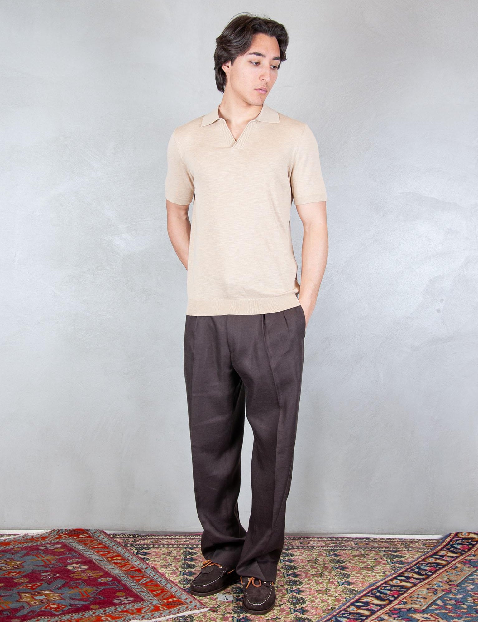 >Polo Capri Bordino ME3195 BEIGE Seinse 