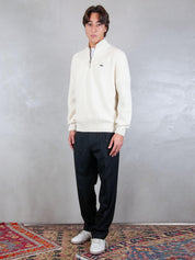Lacoste <BR/>Maglione half zip a coste in lana cardata AH3134 XFJ Lacoste 