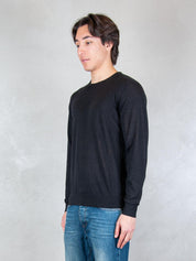 Seinse Maglia <BR/>Girocollo Cotone e Seta ME3318 NERO Seinse 