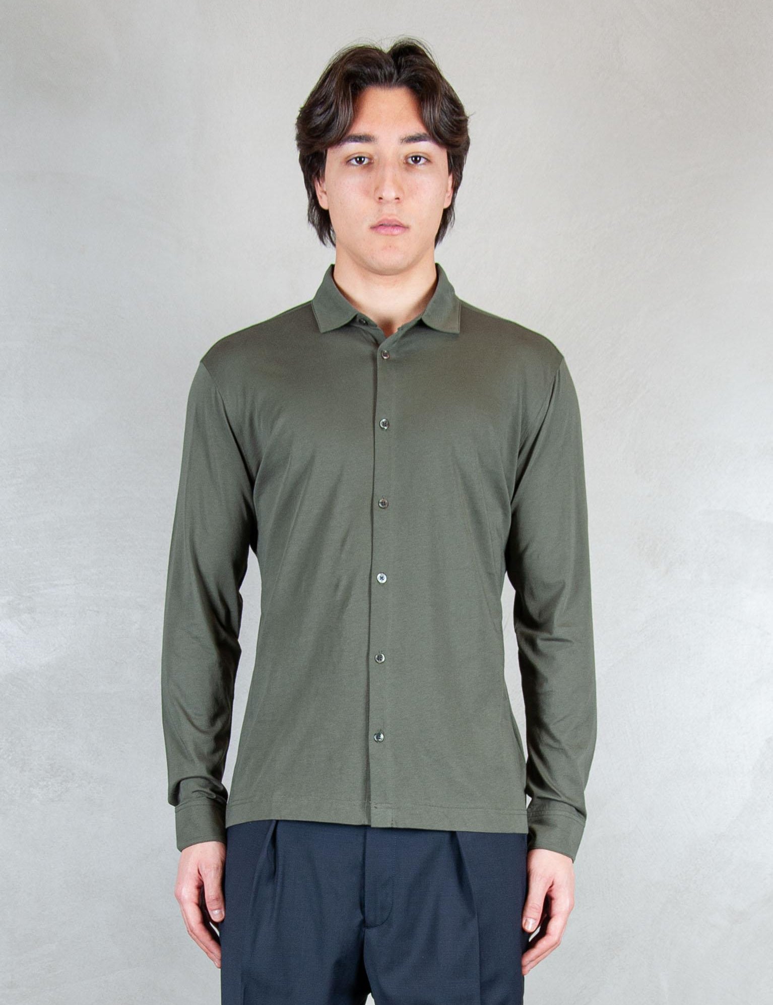 >Camicia Cotone Pima DK17109 MILITARE Raphael - Dkt 