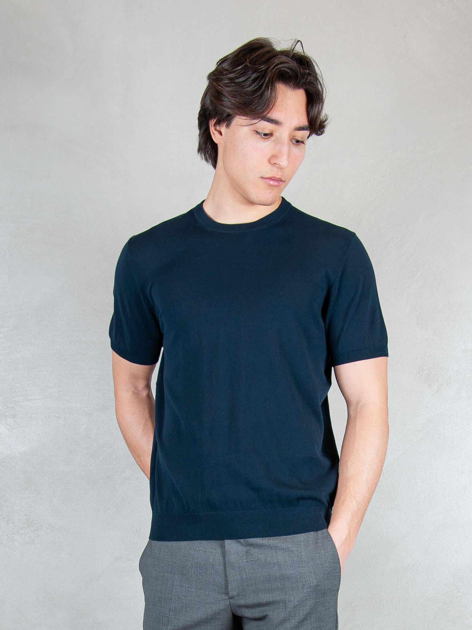 Raphael1966 Maglia Tshirt Cotone Crepe DK17003 BLU NOTTE Raphael - Dkt 