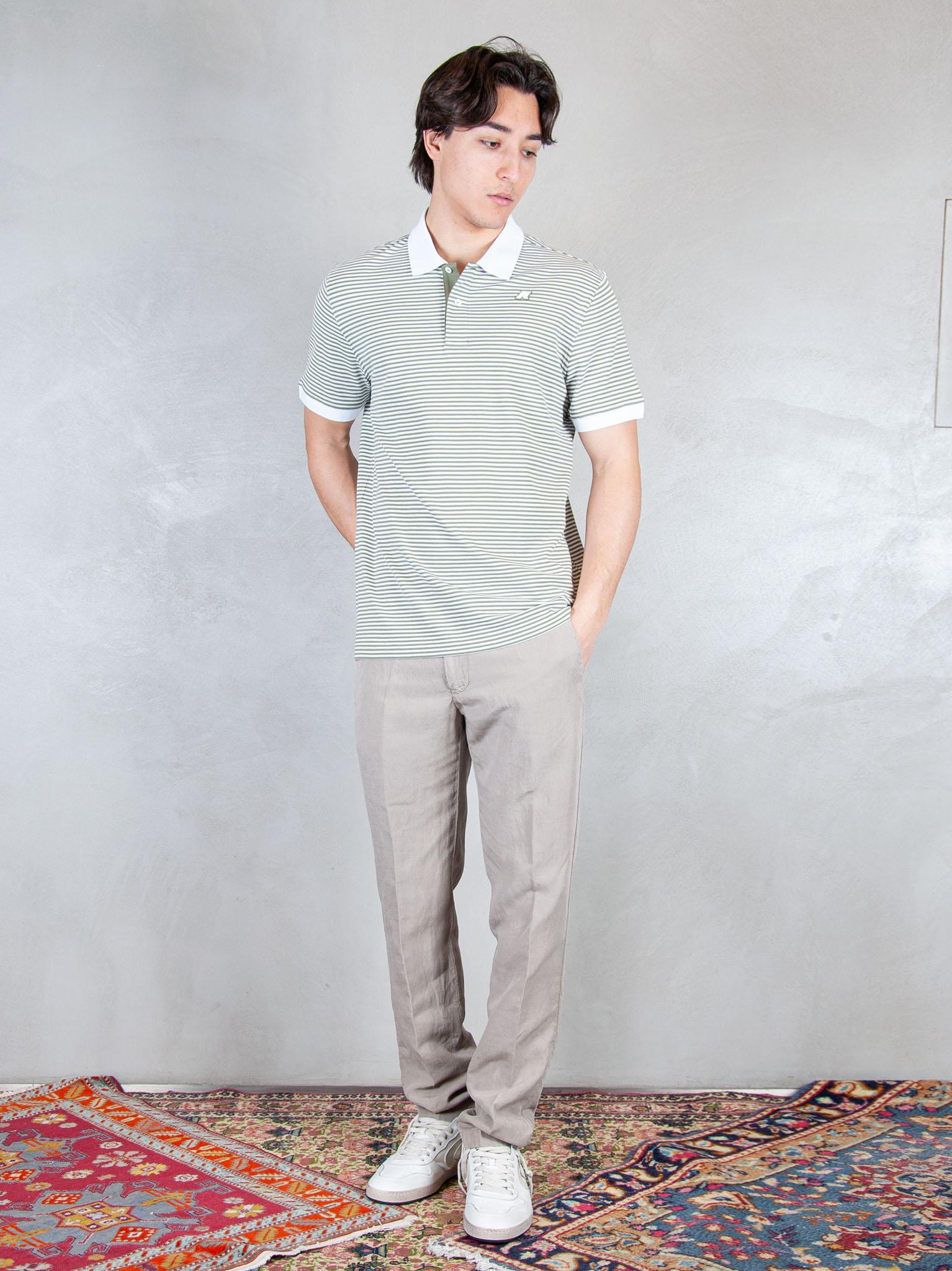 K-Way Polo  Vic millerighe yarn dyed piquè K2145DW AZX K-Way 