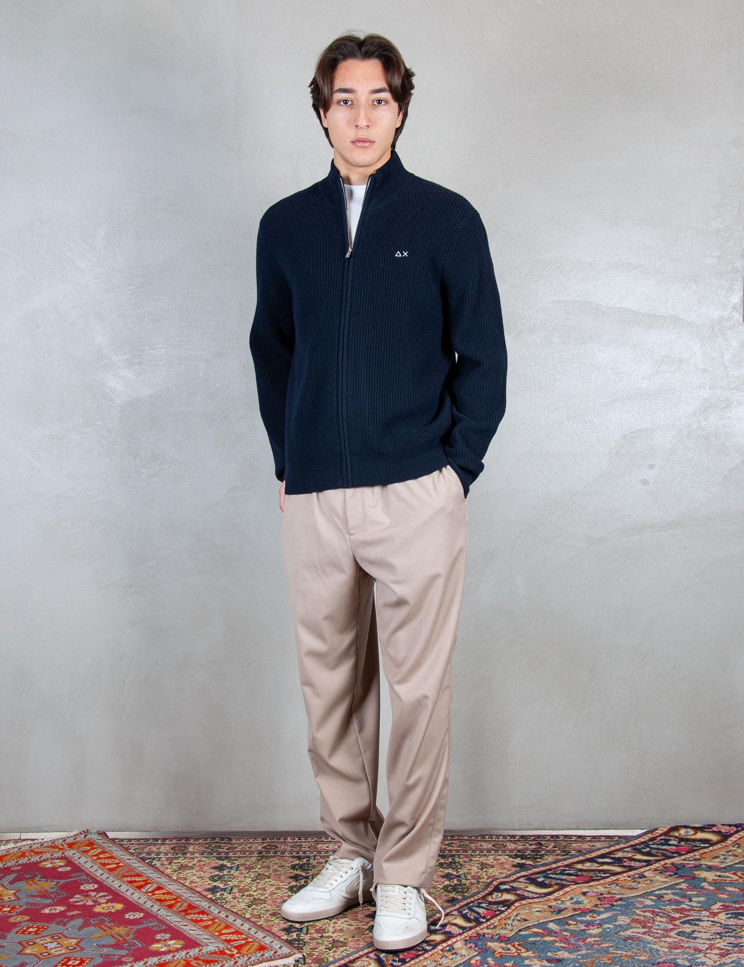 Sun68 Maglia Giubbotto Zip Costa Inglese K45135 07 Sun68 