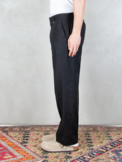 I'M Brian <BR/>Pantalone Regular Lino PA3703 NERO I'm Brian 