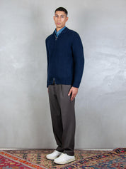 Luigi Gentile Maglia <BR/>Giubbotto Zip Nido d'Ape LG1207 90 Luigi Gentile 