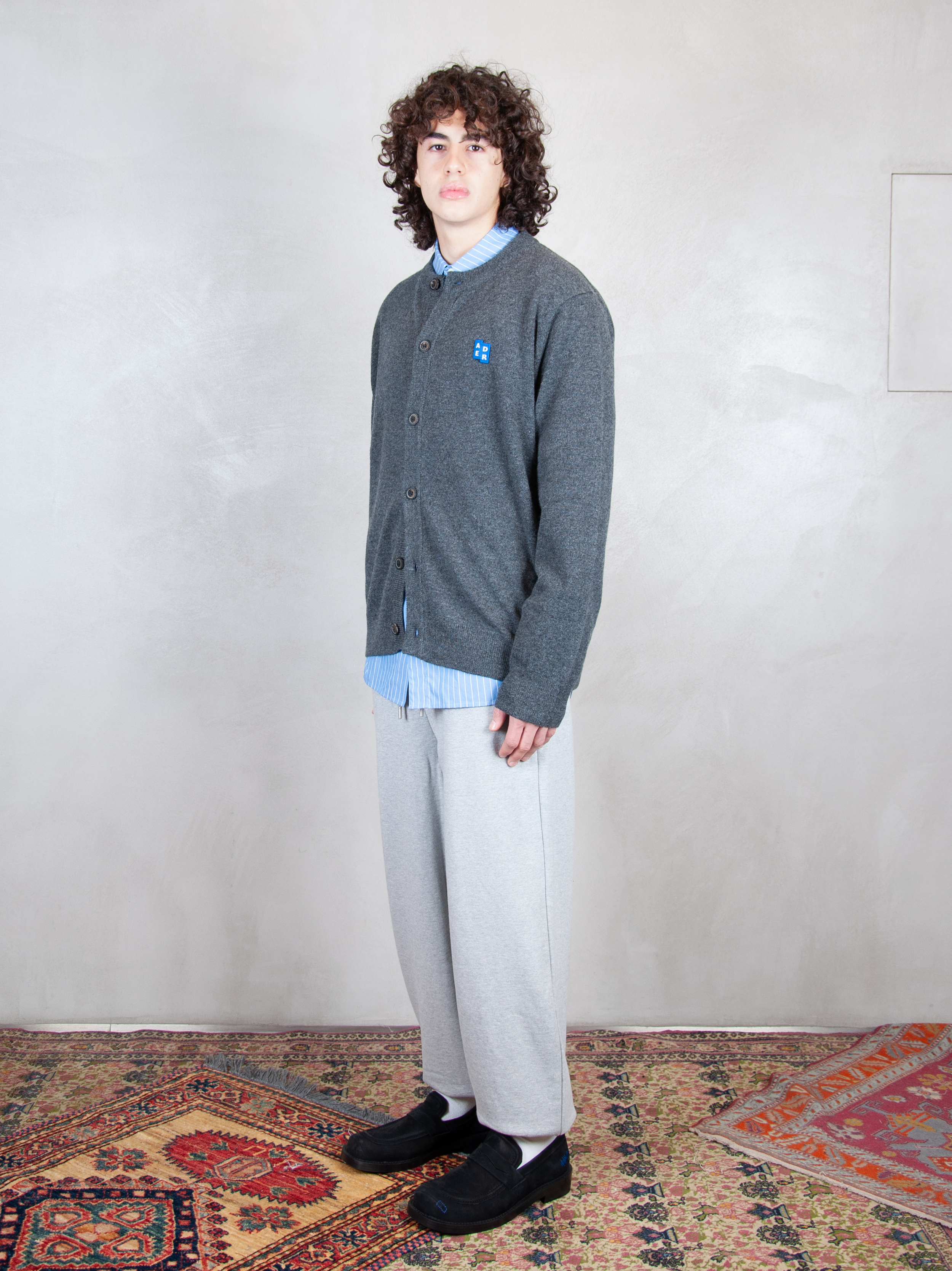 Ader Error Maglia Regular Cardigan BMSGFYKT0702 CC-CHARCOAL Ader Error 