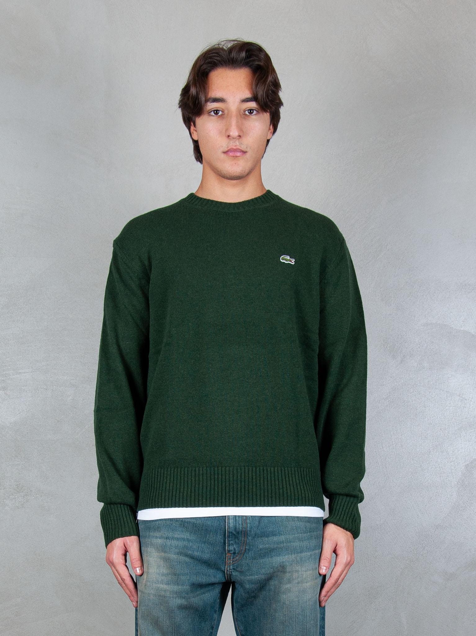 Lacoste Maglia girocollo in lana cardata AH2916 YZP Lacoste 