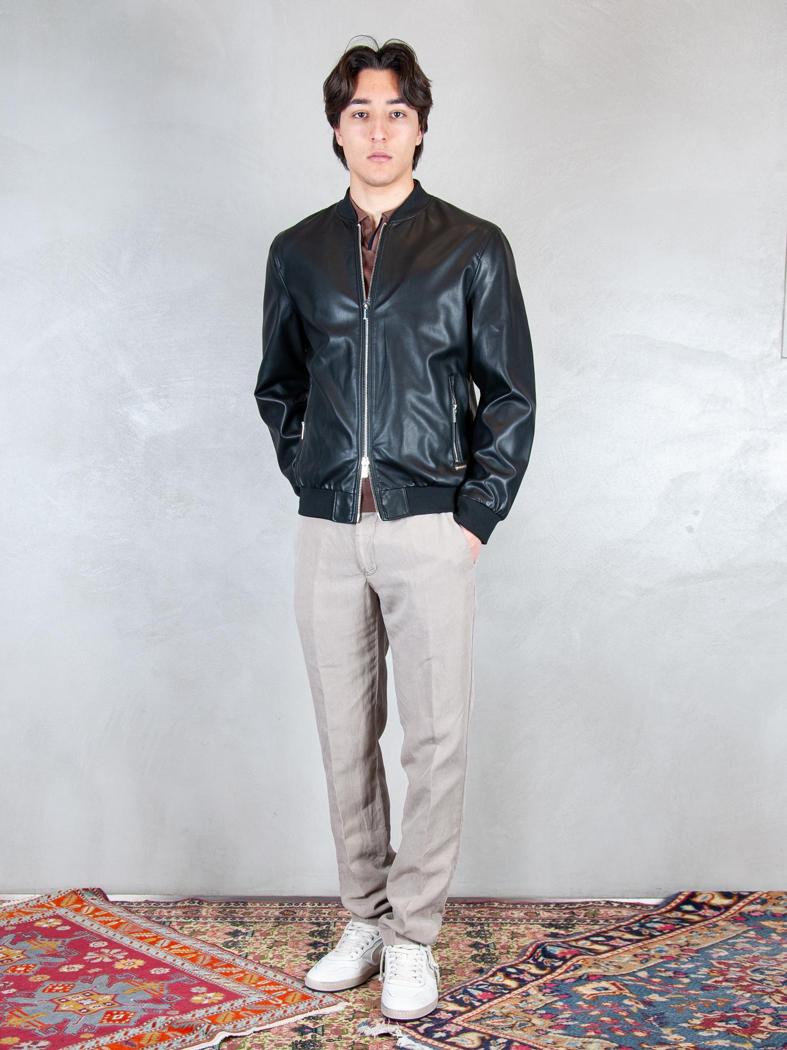 Markup Giubbotto Bomber Ecopelle MK14005 NERO MarkUp 