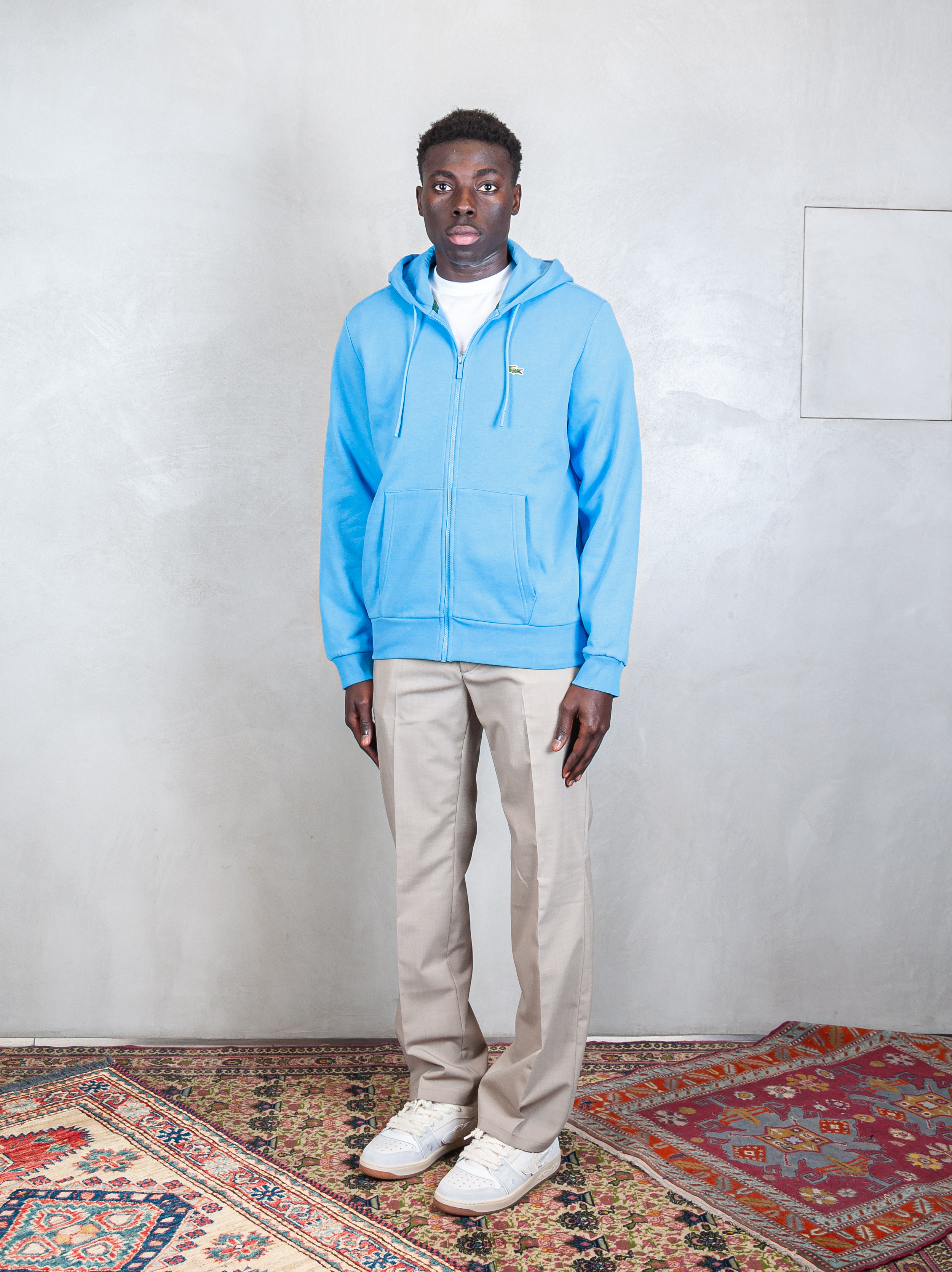 Lacoste Felpa cappuccio con zip SH9626 4XA Lacoste 