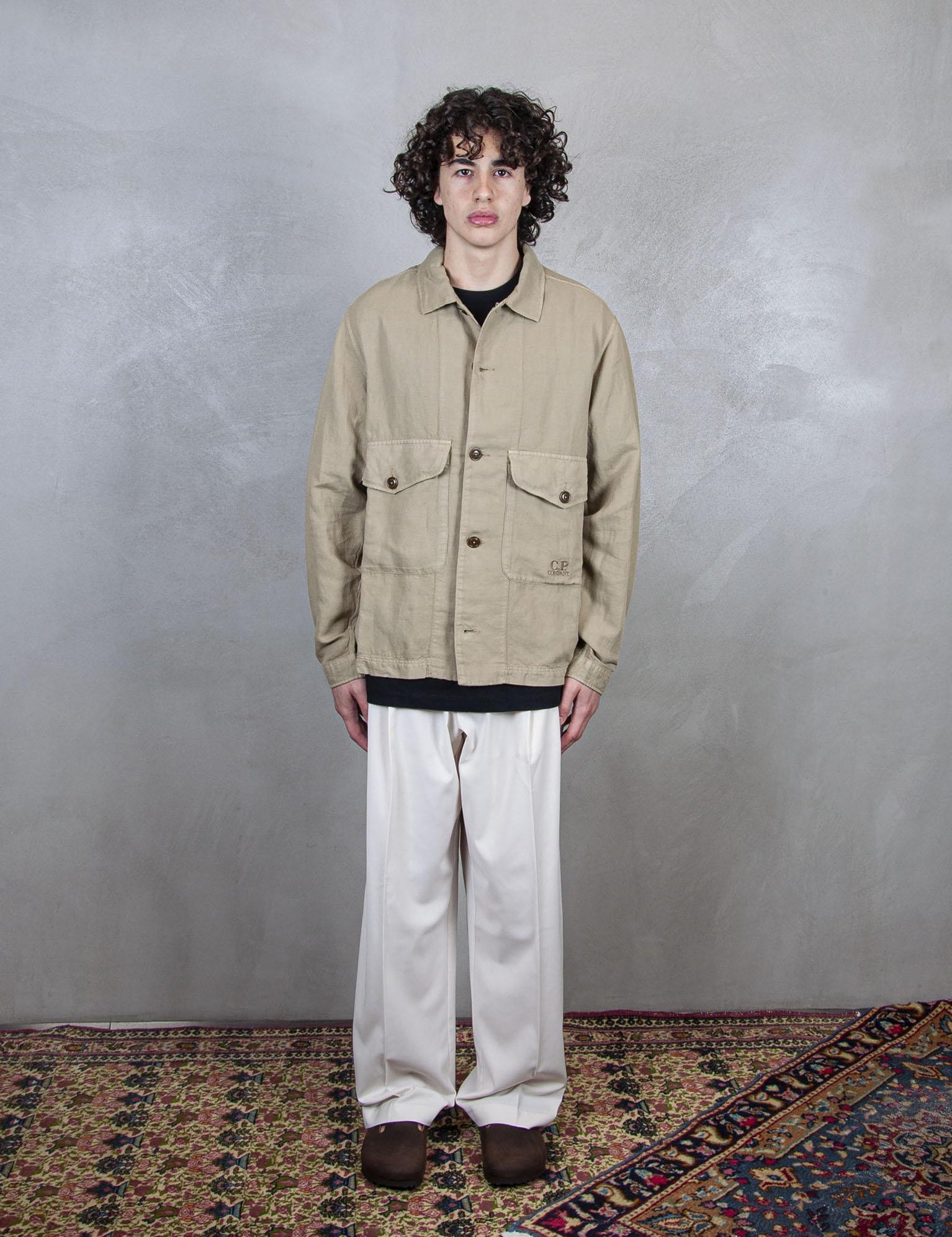 Overshirt Broken Linen Cotton OS242A-6501G 305 C.P. company 
