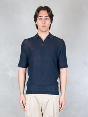 Seinse Maglia <BR/>Polo Capri Traforata ME3203 BLUE NAVY Seinse 