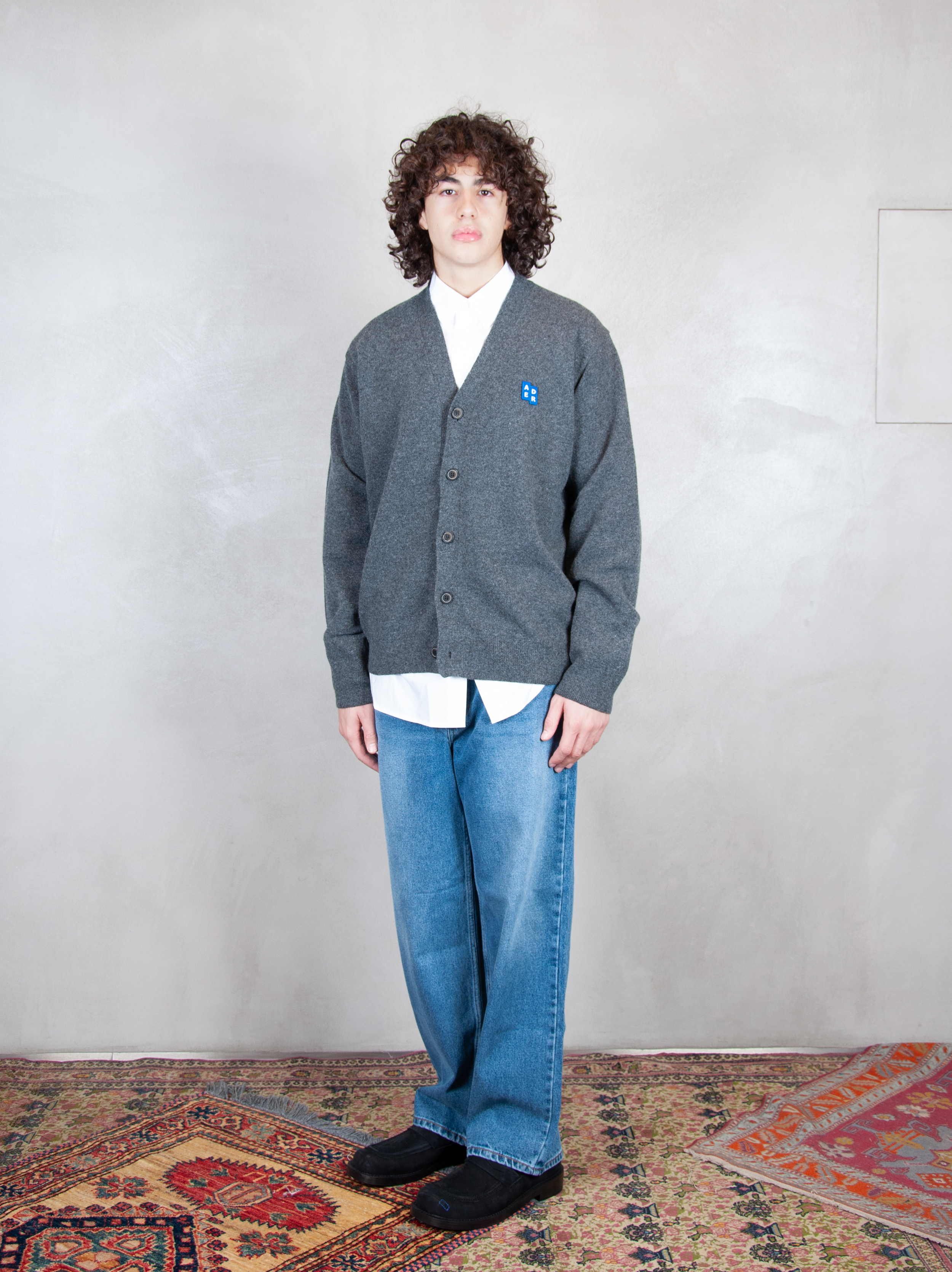 Ader Error Maglia Regular Cardigan BMSGFYKT0702 CC-CHARCOAL Ader Error 