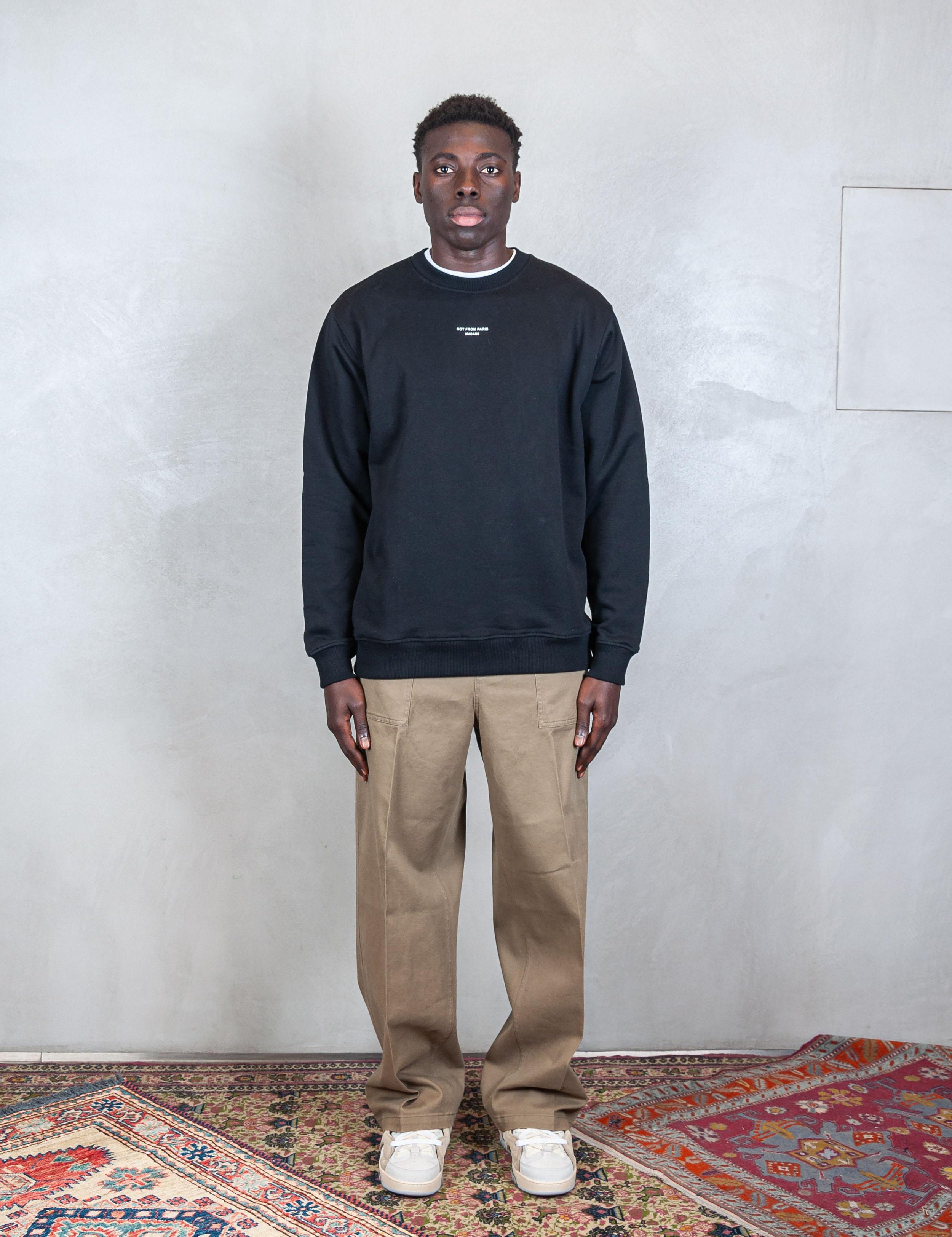 >Le Sweatshirt Slogan Classique SW148-CO127 BL Drôle De Monsieur 