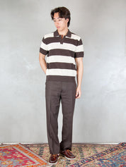 I'M Brian <BR/>Pantalone Regular Lino PA3703 MORO I'm Brian 