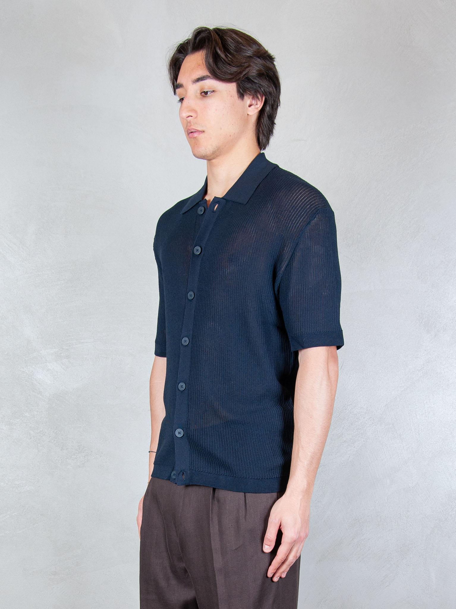 Seinse Maglia Camicia Traforata ME3204 BLUE NAVY Seinse 