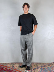 I'M Brian <BR/>Pantalone 2 pinces Spigato PA3505 NERO I'm Brain 