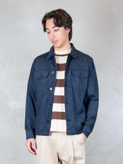 Seinse Giubbotto <BR/>Camicia Ecopelle GBE1137 BLUE NAVY Seinse 