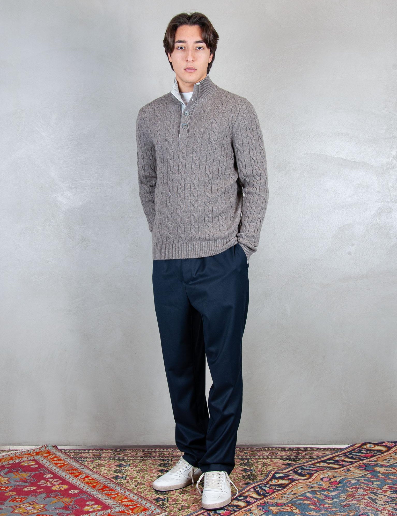 >Lupetto bottoni treccia 23151-19672 039 Raphael - Grnsas 