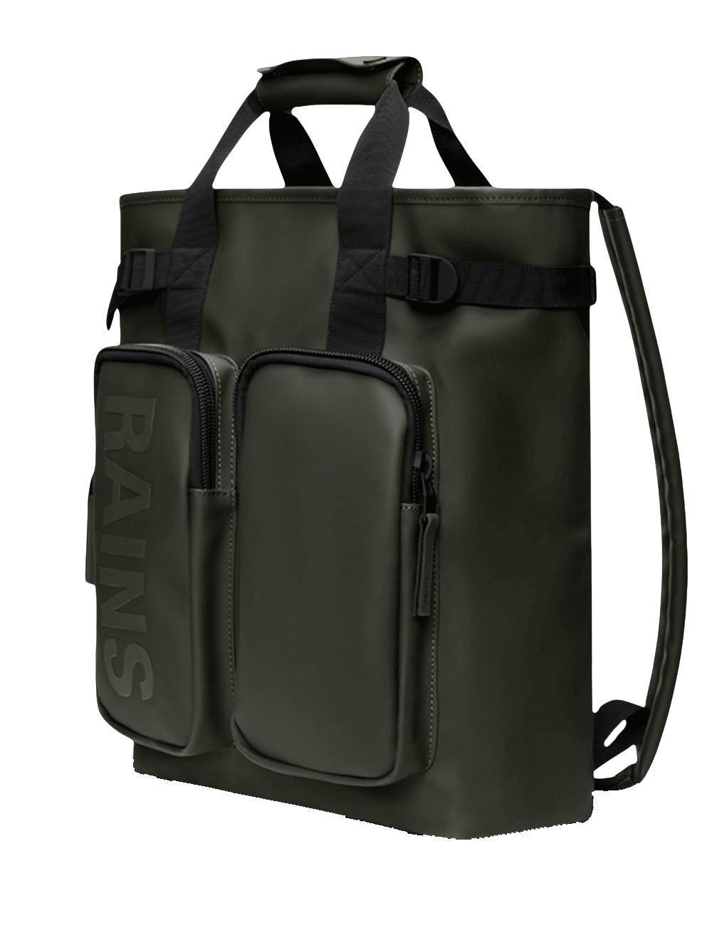 >Texel Tote Backpack TEXELTOTE BACKPACK GREEN Rains 