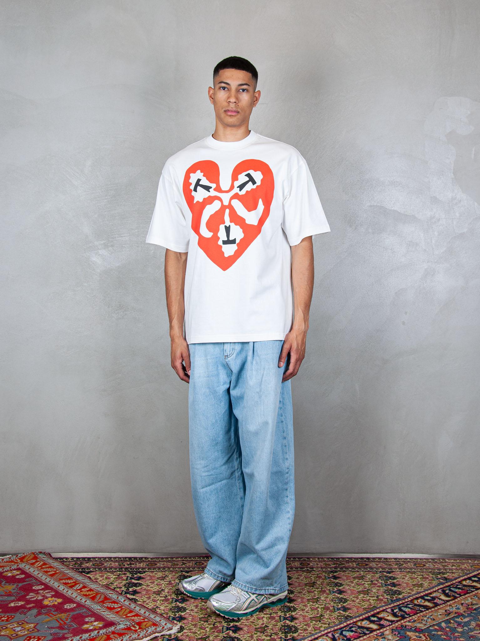 TTT T-Shirt Heart tee 13TS010 WHITE TTT 