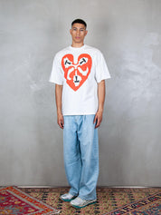 TTT T-Shirt <BR/>Heart tee 13TS010 WHITE TTT 