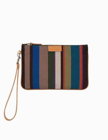 Bustina contemporary unisex beige righe multicolor AP507888 32650 Gallo 