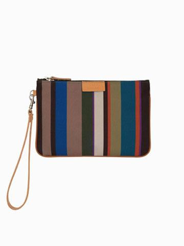 Bustina contemporary unisex beige righe multicolor AP507888 32650 Gallo 