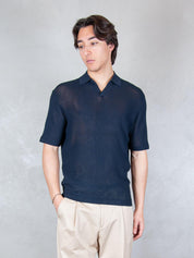 Seinse Maglia <BR/>Polo Capri Traforata ME3203 BLUE NAVY Seinse 