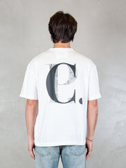 C.P. Company Tshirt <BR/>Logo Crew TS087A-005100W 103 C.P. company 