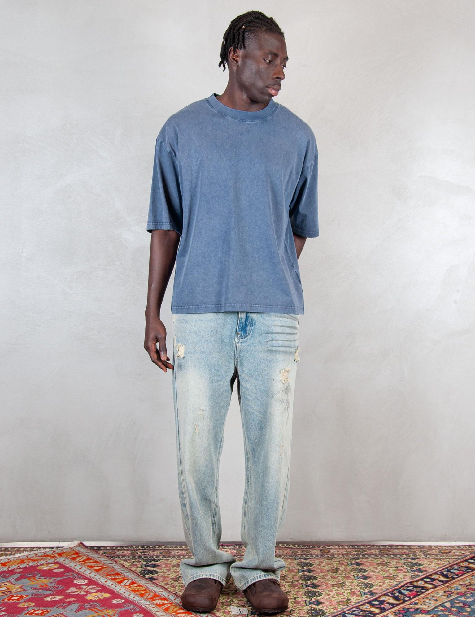 >Dirty DIRTY TEE BLUE Hi Five 